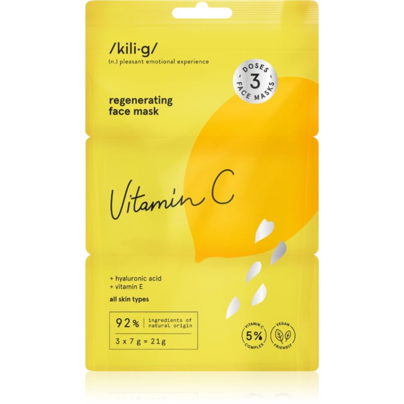 Kilig Vitamin C Regenerating zselés arcmaszk az arcra 3x7 g-Ár