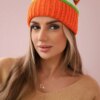 Kinga K297 Women's Cap Orange + Neon Green + White
