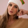 Kinga K297 Women's Cap White + Orange + Green