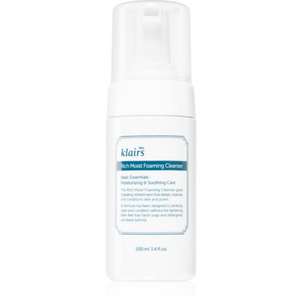 Klairs Rich Moist Foaming Cleanser tisztító hab hidratáló hatással 100 ml-Eredeti