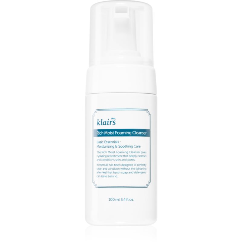 Klairs Rich Moist Foaming Cleanser tisztító hab hidratáló hatással 100 ml-Eredeti
