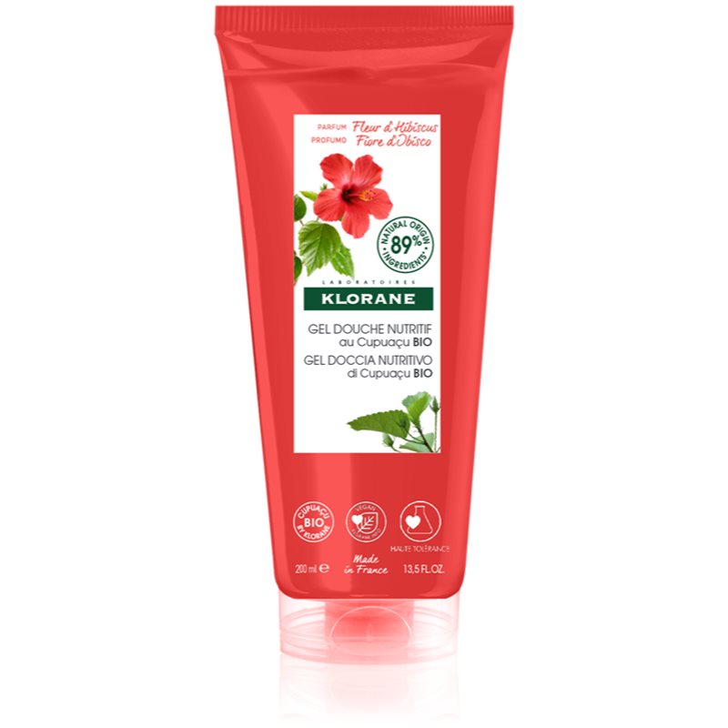 Klorane Cupuaçu Bio Fleur d'Hibiscus tápláló tusoló gél 200 ml-Ár