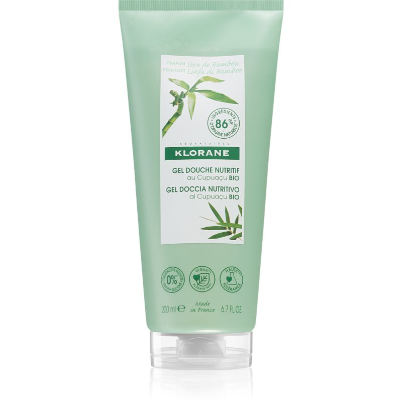 Klorane Cupuaçu Bio Sève de Bambo tápláló tusoló gél 200 ml-Ár