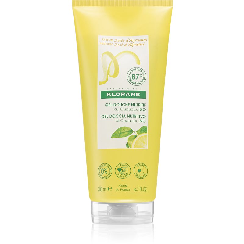 Klorane Cupuaçu Bio Zeste D'Agrumes tápláló tusoló gél 200 ml-Ár