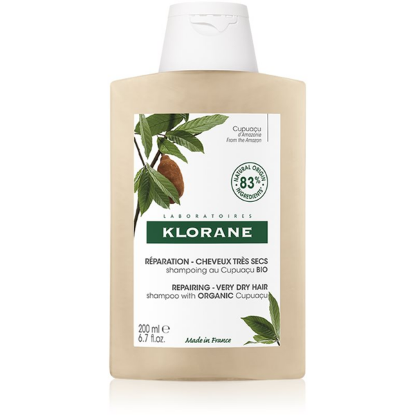 Klorane Cupuaçu Bio tápláló sampon száraz és sérült hajra 200 ml-ár