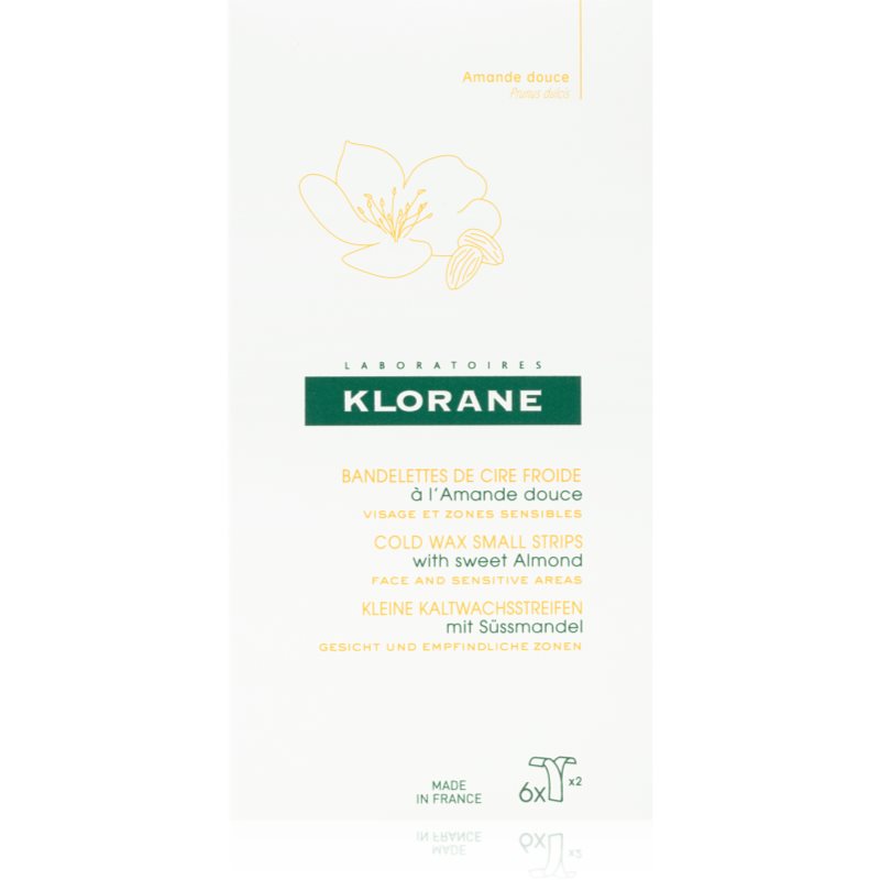 Klorane Hygiene et Soins du Corps szőrtelenítő gyantacsík az arcra és az érzékeny részekre 6 db-Eredeti
