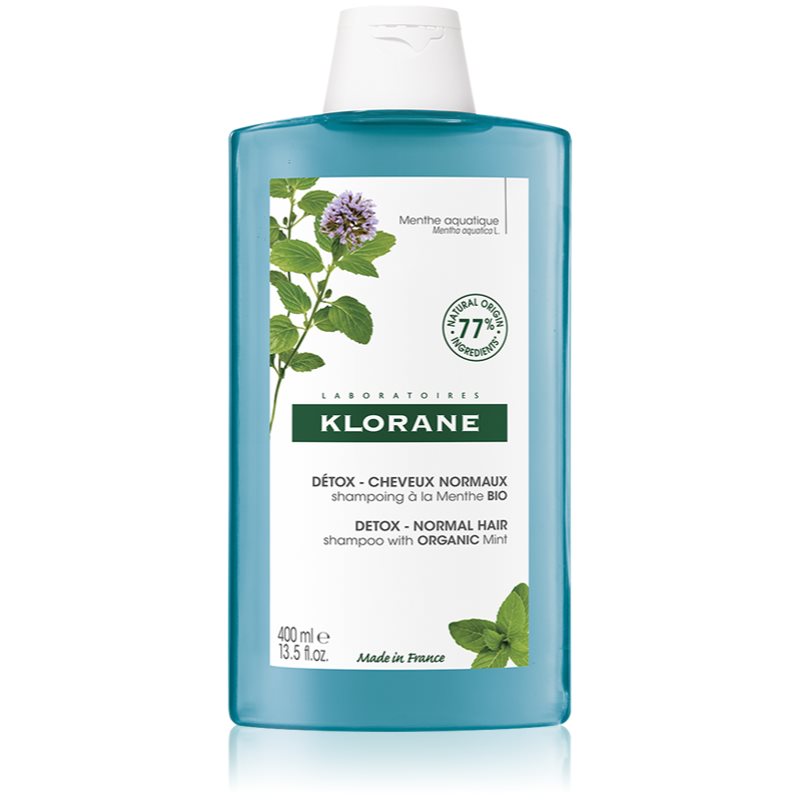 Klorane Organic Mint Tisztító méregtelenítő sampon normál hajra 400 ml-Ár