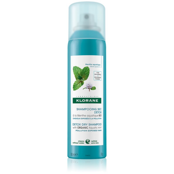 Klorane Organic Mint száraz sampon szennyezett levegőnek kitett hajra 150 ml-Ár