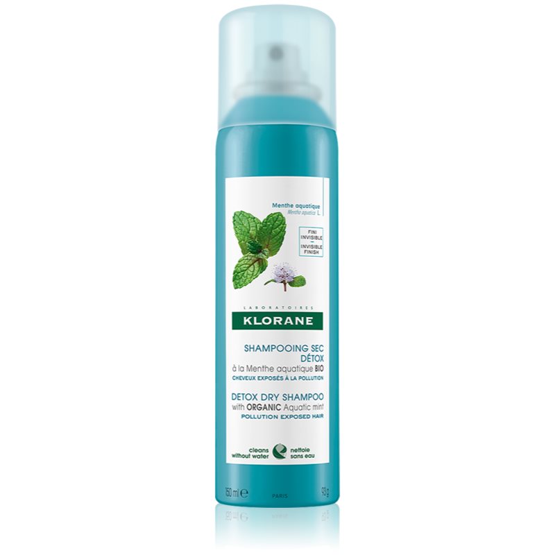 Klorane Organic Mint száraz sampon szennyezett levegőnek kitett hajra 150 ml-Ár