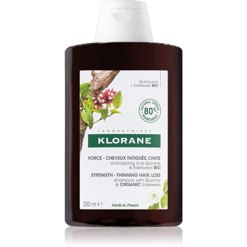 Klorane Quinine & Edelweiss Bio erősítő sampon hajhullás ellen 200 ml-Ár