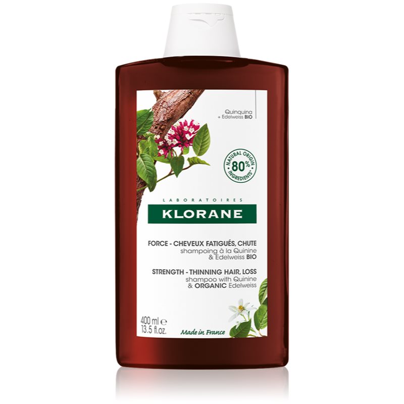 Klorane Quinine & Edelweiss Bio erősítő sampon hajhullás ellen 400 ml-Ár