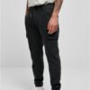 Knitted Cargo Jogging Pants Black