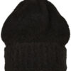 Knitted beanie - black