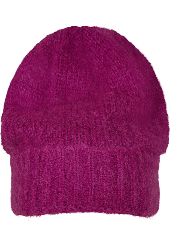 Knitted beanie - fuchsia