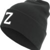 Knitted hat with letter cuff Z