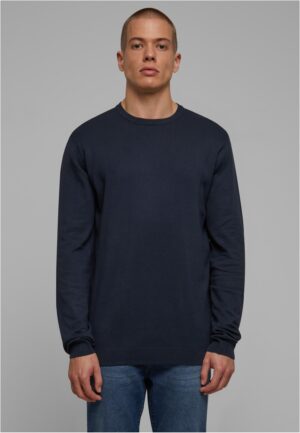 Knitted sweater with Crewneck in a navy design