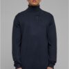 Knitted turtleneck in a navy design