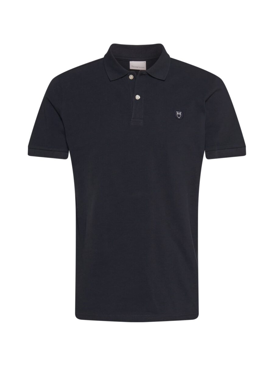 KnowledgeCotton Apparel Póló 'Rowan'  tengerészkék / fehér-hu