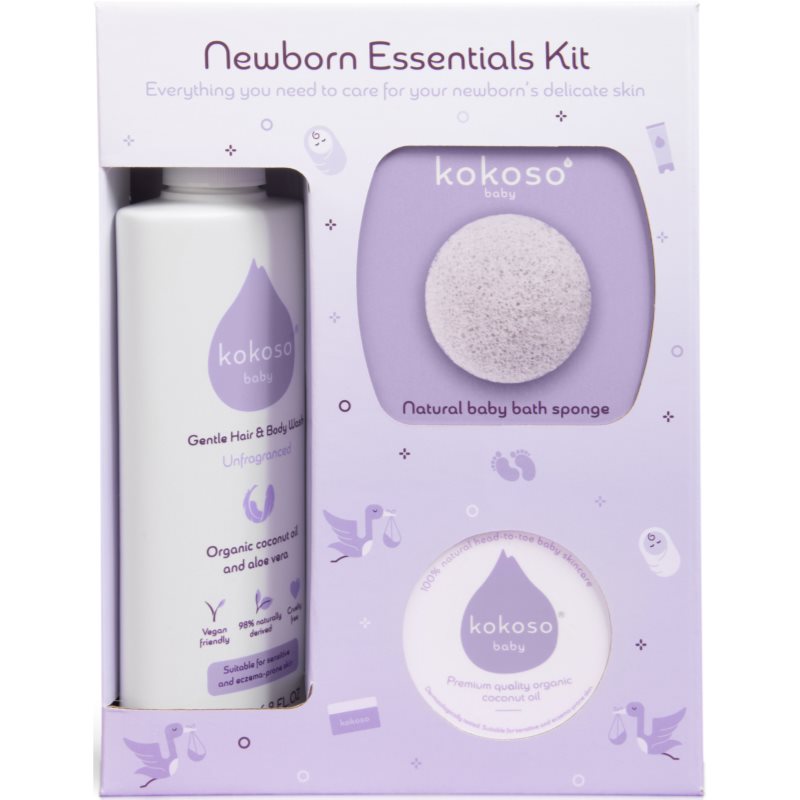 Kokoso Baby Newborn Essentials Kit ajándékszett gyermekeknek születéstől kezdődően