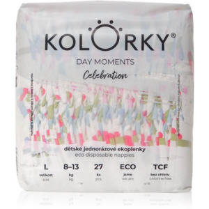 Kolorky DAY Moments Celebration eldobható ÖKO pelenkák Size L 8-13 kg 27 db-Ár