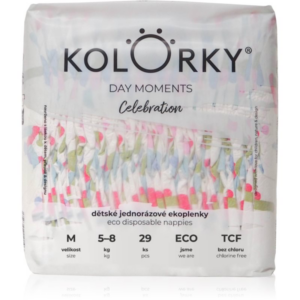 Kolorky DAY Moments Celebration eldobható ÖKO pelenkák Size M 5-8 kg 29 db-Ár