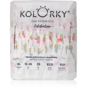 Kolorky DAY Moments Celebration eldobható ÖKO pelenkák Size XL 12-25 kg 25 db-Ár