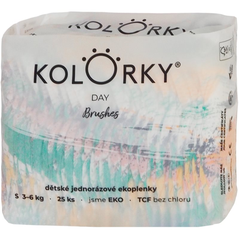 Kolorky Day Brushes eldobható ÖKO pelenkák S méret 3-6 Kg 25 db-Ár