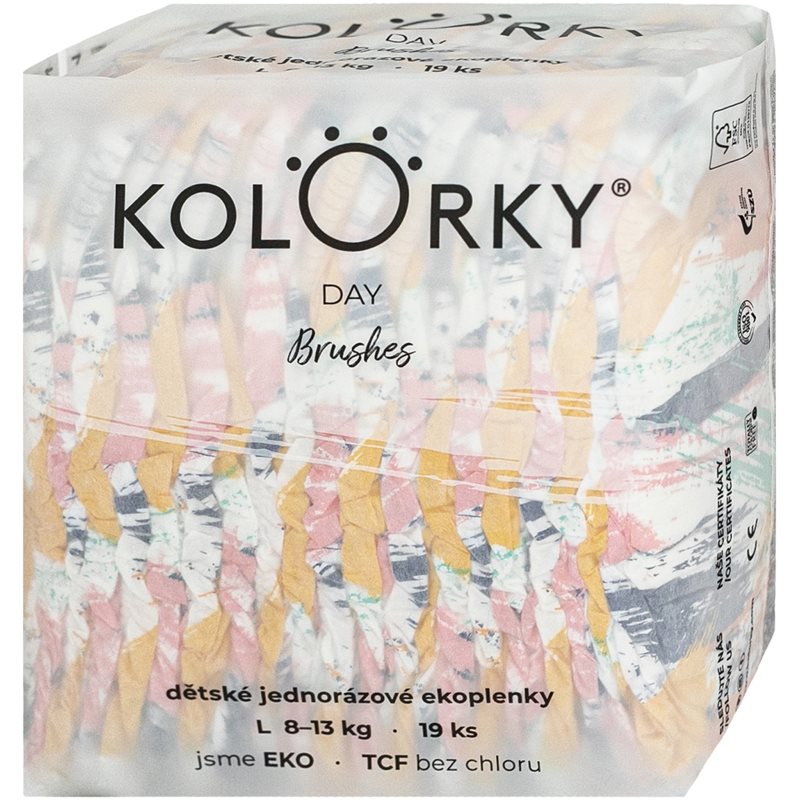 Kolorky Day Brushes eldobható ÖKO pelenkák S méret 8-13 Kg 19 db-Ár