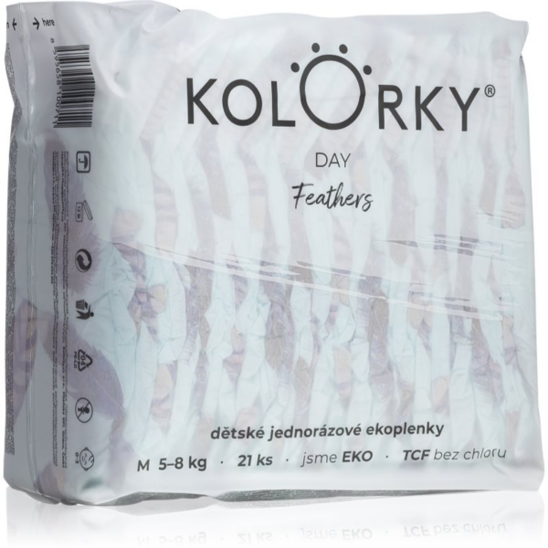 Kolorky Day Feathers eldobható ÖKO pelenkák M méret 5-8 Kg 21 db-Ár