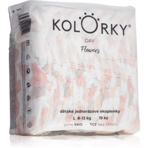 Kolorky Day Flowers eldobható ÖKO pelenkák L méret 8-13 Kg 19 db-Ár