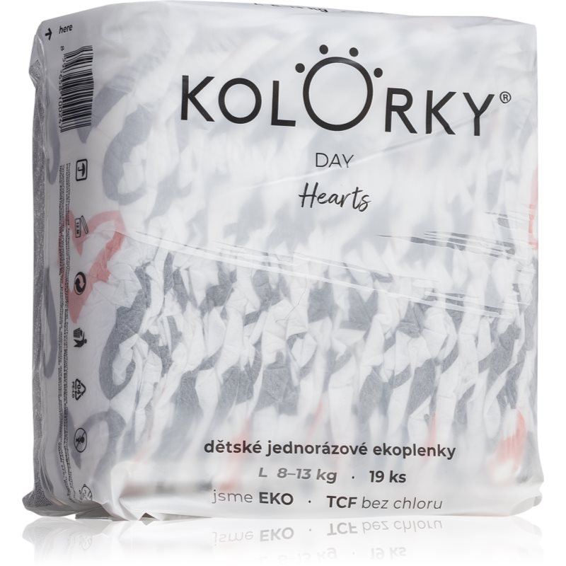 Kolorky Day Hearts eldobható ÖKO pelenkák 19 db-Ár