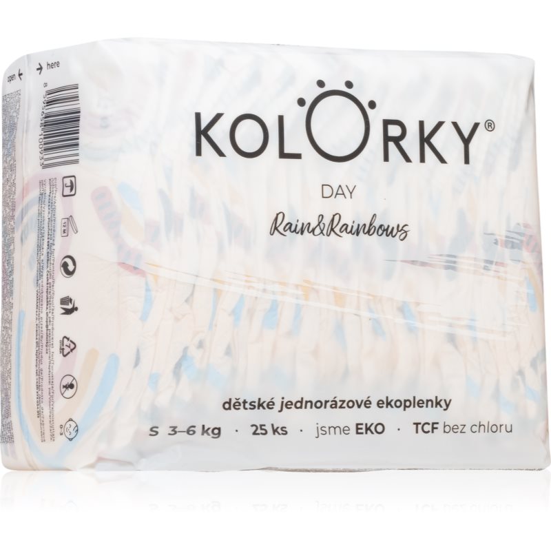Kolorky Day Rain&Rainbow eldobható ÖKO pelenkák S méret 3-6 Kg 25 db-Ár