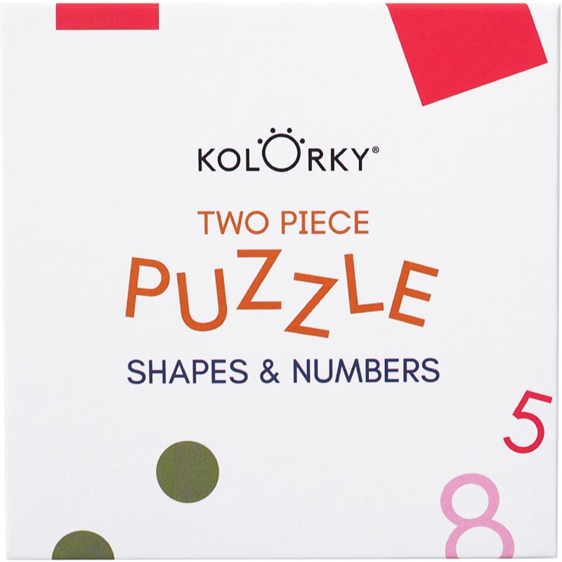 Kolorky Puzzle Two Piece Shapes & Numbers kirakó 10 db