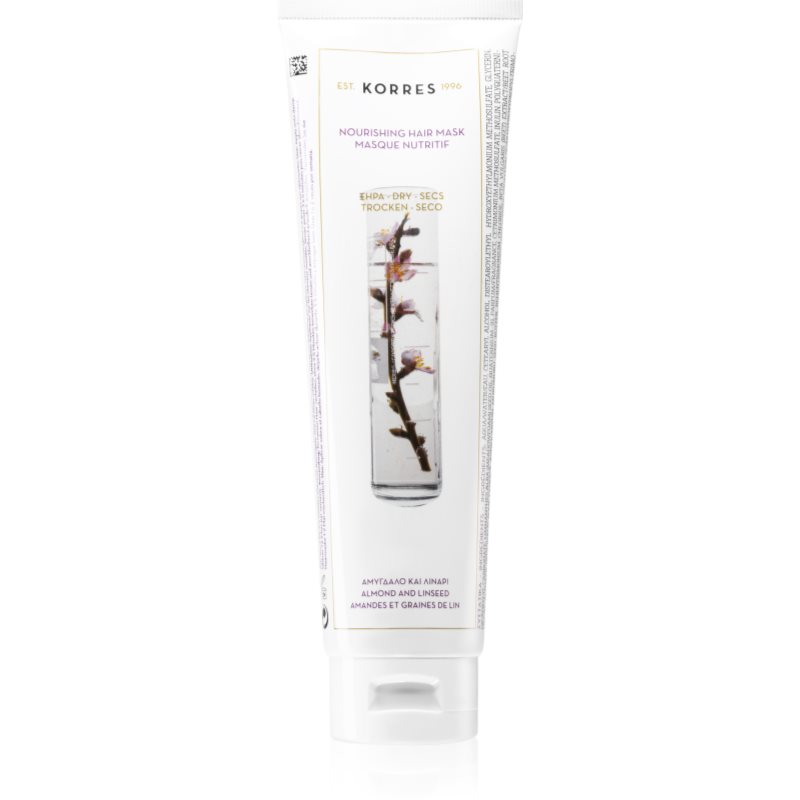 Korres Almond & Linseed tápláló maszk száraz és sérült hajra 125 ml-Eredeti