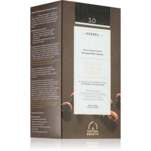 Korres Argan Oil tartós hajfesték Argán olajjal árnyalat 3.0 Dark Brown 50 ml