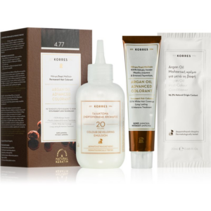 Korres Argan Oil tartós hajfesték Argán olajjal árnyalat 4.77 Dark Choco 50 ml-Ár