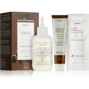 Korres Argan Oil tartós hajfesték Argán olajjal árnyalat 6.1 Ash Dark Blonde 50 ml-Ár