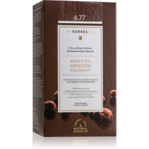 Korres Argan Oil tartós hajfesték Argán olajjal árnyalat 6.77 Gianduja 50 ml-Ár