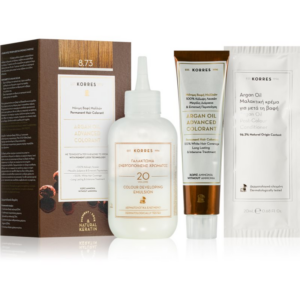 Korres Argan Oil tartós hajfesték Argán olajjal árnyalat 8.73 Golden Caramel 50 ml-Ár