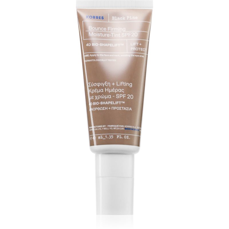 Korres Black Pine 4D Bounce tónusegyesítő hidratáló krém a feszes bőrért SPF 20 40 ml-Ár