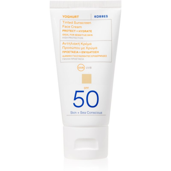 Korres Yoghurt Tinted Sunscreen hidratáló tonizáló krém SPF 50 50 ml-Ár Korres Yoghurt Tinted Sunscreen hidratáló tonizáló krém SPF 50 50 ml-Ár