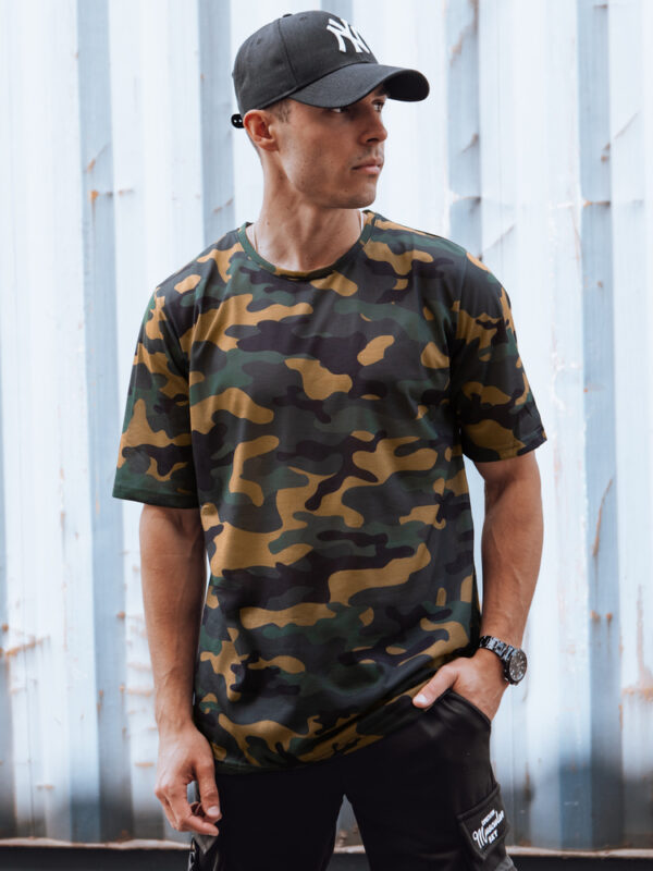 Koszulka męska khaki camouflage Dstreet
