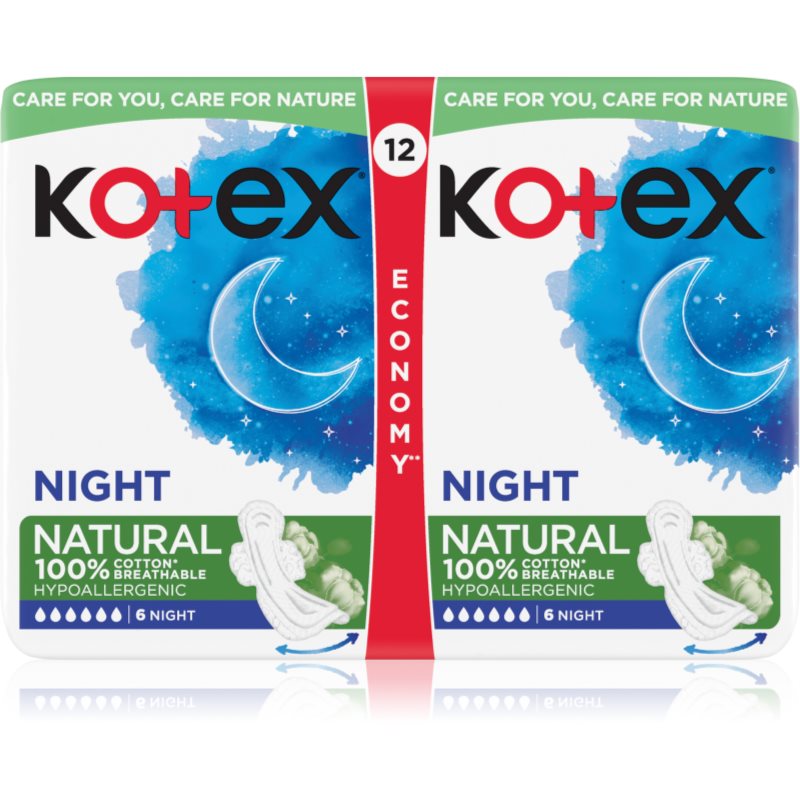 Kotex Natural Night egészségügyi betétek 12 db-Ár