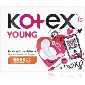 Kotex Young Day egészségügyi betétek 9 db-ár