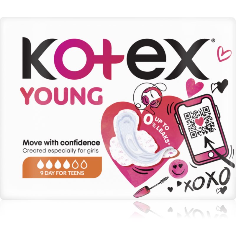 Kotex Young Day egészségügyi betétek 9 db-ár