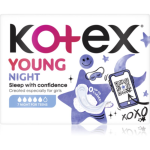 Kotex Young Night egészségügyi betétek éjszakára 7 db-ár