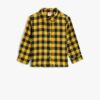 Koton Baby Boy Yellow Checkered Classic Collar Long Sleeve Shirt