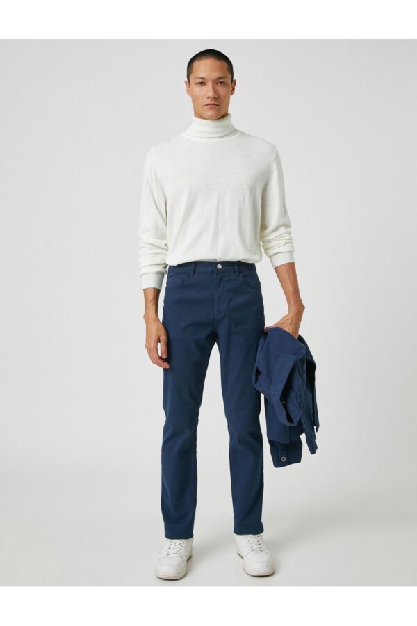 Koton Basic Gabardine Pants with Buttons