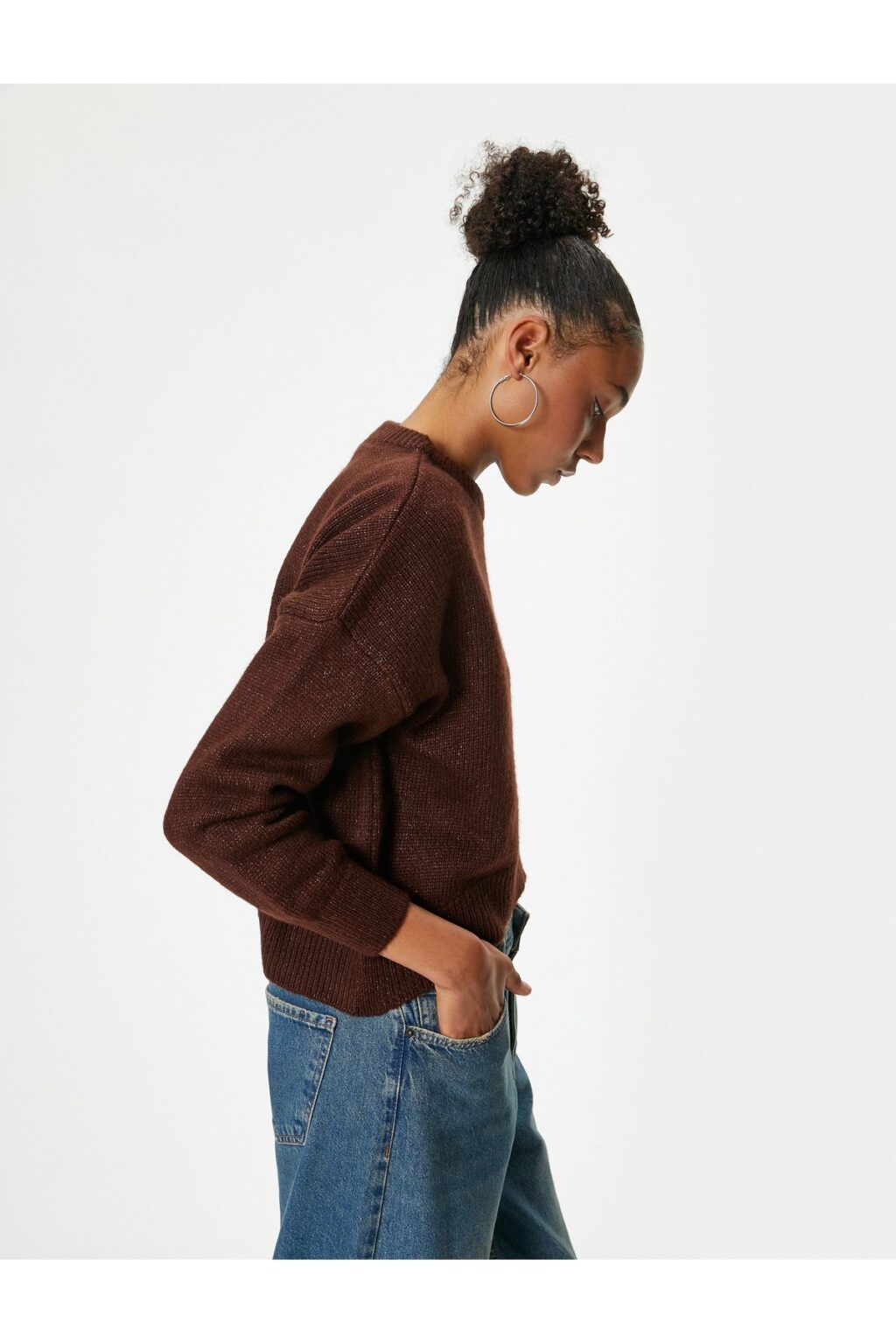 Koton Basic Knitwear Sweater Crew Neck Acrylic Blend Long Sleeve