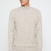 Koton Basic Knitwear Sweater Half Turtleneck Long Sleeve Geometric Patterned